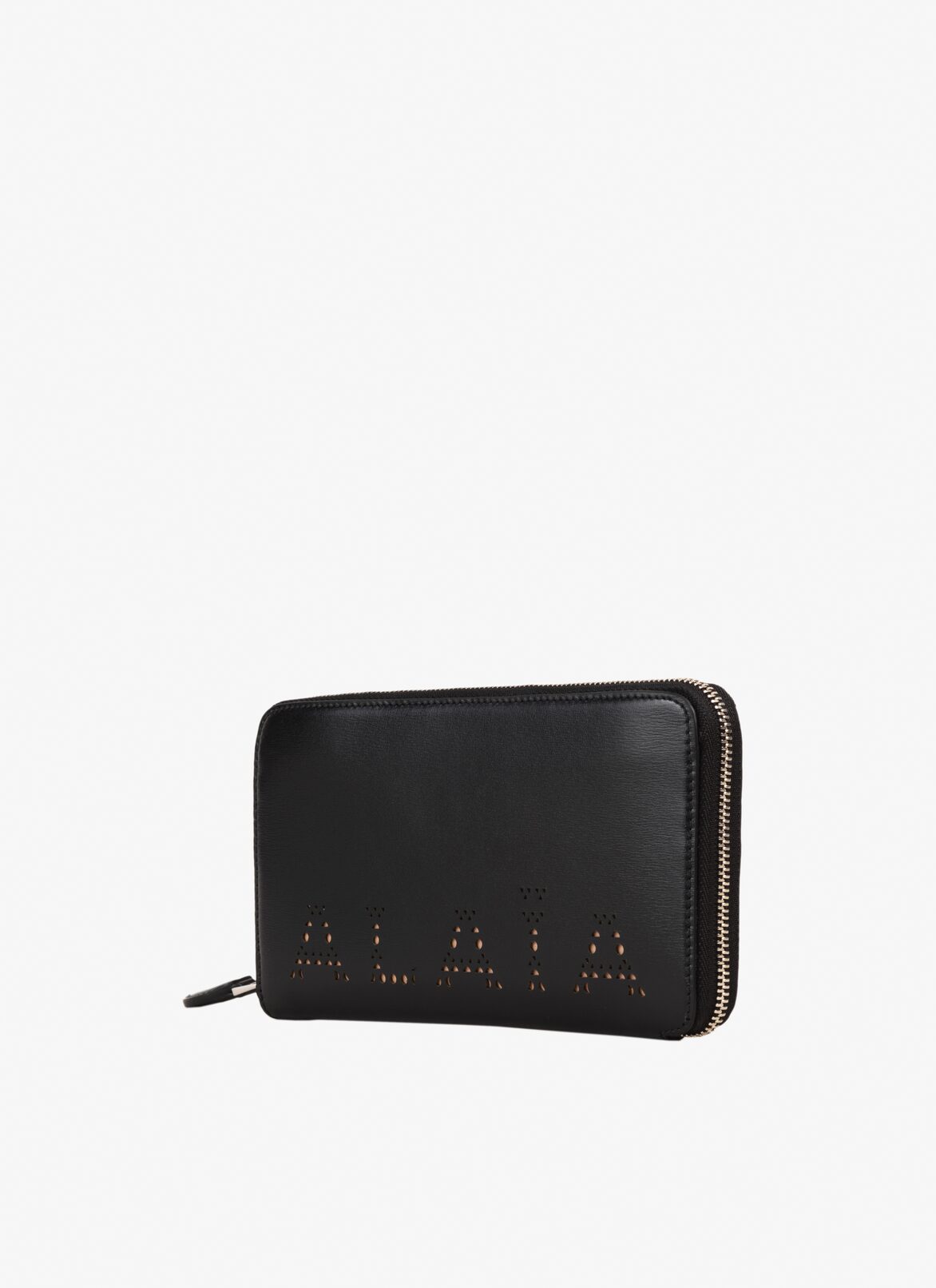 Zipped leather wallet
 ALAÏA BLACK ZIPPED LEATHER WALLET